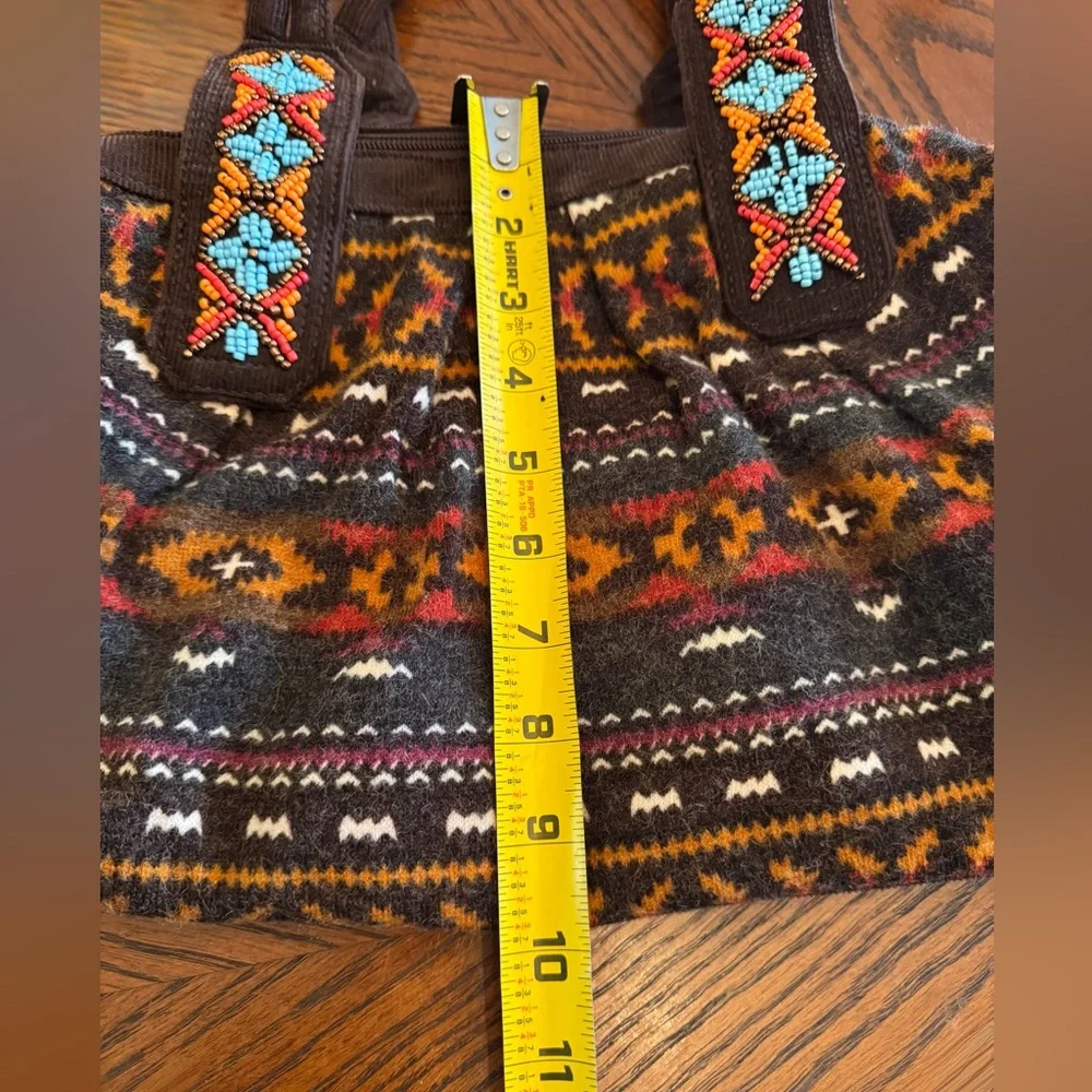 Nadara Retro Aztec Beaded Handbag vintage Fall Winter purse